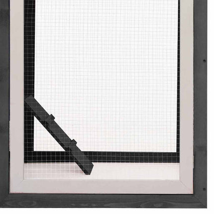Chicken Cage Gray 66.9"x31.9"x43.3" Solid Pine & Fir Wood