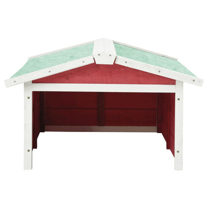 Robotic Lawn Mower Garage 28.3"x34.3"x19.7" Red and White Firwood