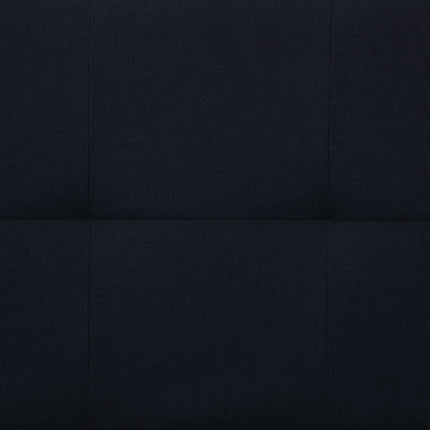 Sofa Bed with Two Pillows Black Fabric