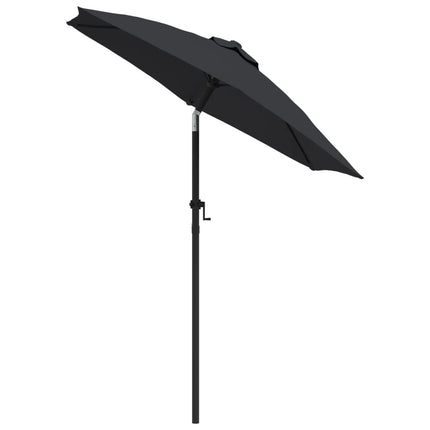 Garden Parasol Black 78.7"x88.2" Aluminum