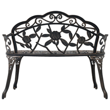 Bistro Bench 39.4" Bronze Cast Aluminum
