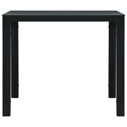 Coffee Table Black 30.7"x30.7"x29.1" HDPE Wood Look