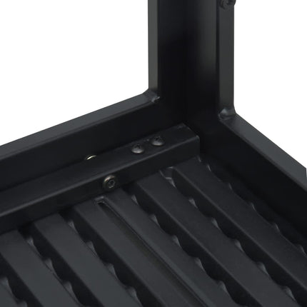 Coffee Table Black 30.7"x30.7"x29.1" HDPE Wood Look