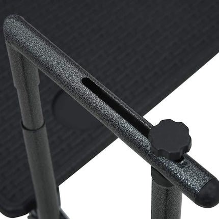 Hanging Balcony Table Black 23.6"x25.2"x32.9" Plastic Rattan Look