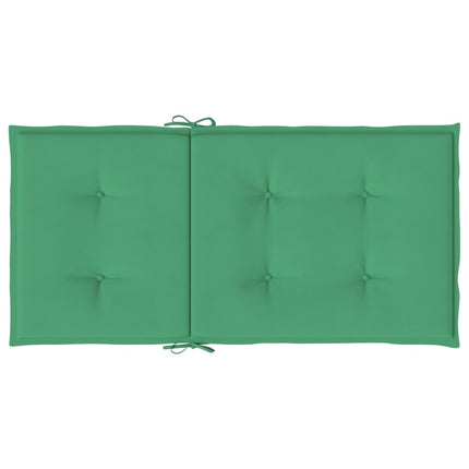 Garden Lowback Chair Cushions 2 pcs Green 39.4"x19.7"x1.2" Oxford Fabric