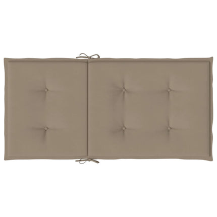 Garden Lowback Chair Cushions 2 pcs Taupe 39.4"x19.7"x1.2" Oxford Fabric