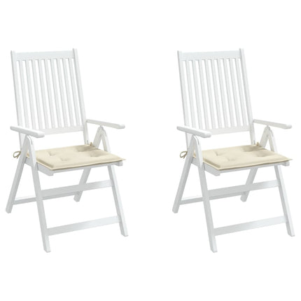 Garden Chair Cushions 2 pcs Cream 19.7"x19.7"x1.6" Oxford Fabric