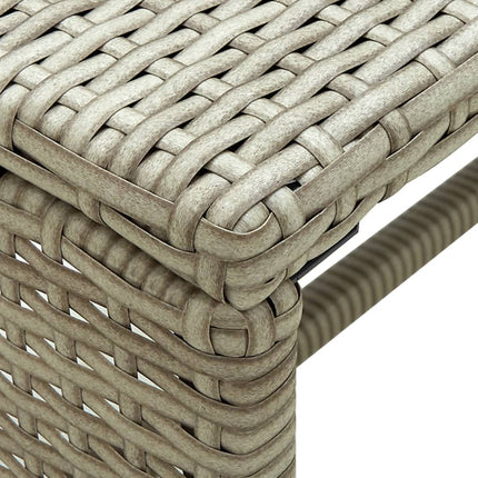 4 Piece Patio Lounge Set with Cushions Beige Poly Rattan