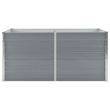 Raised Garden Bed 63"x31.5"x17.7" Galvanized Steel Gray