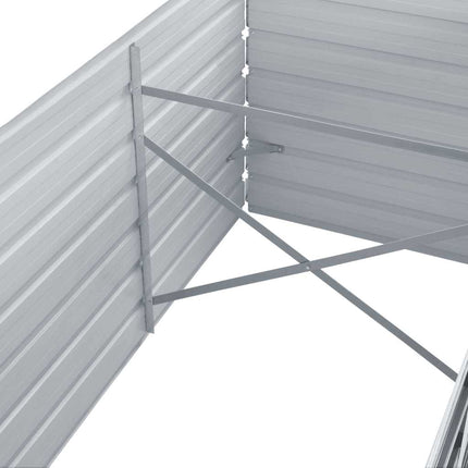Raised Garden Bed 63"x31.5"x17.7" Galvanized Steel Gray