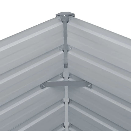 Raised Garden Bed 63"x31.5"x17.7" Galvanized Steel Gray