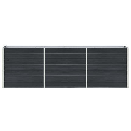 Garden Raised Bed Galvanized Steel 94.5"x15.7"x30.3" Anthracite