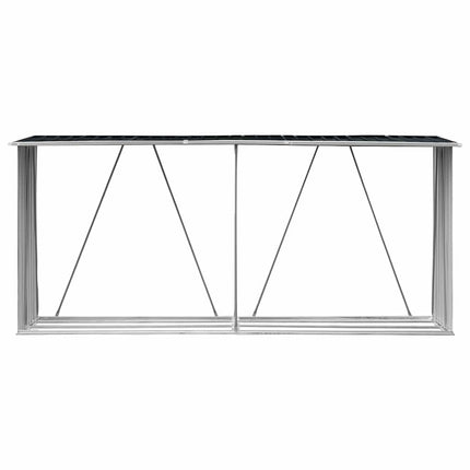 Garden Log Storage Shed Galvanized Steel 129.9"x33.1"x59.8" Anthracite