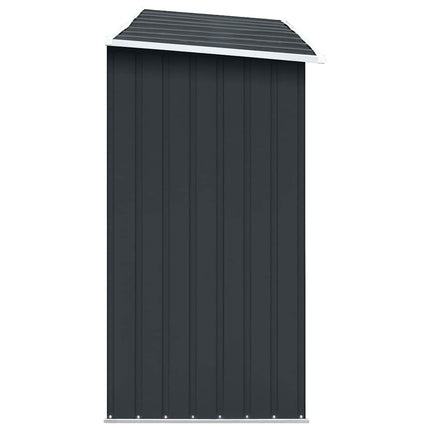 Garden Log Storage Shed Galvanized Steel 129.9"x33.1"x59.8" Anthracite
