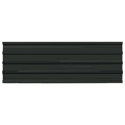 Roof Panel 12 pcs Anthracite 50.79 x 17.72 in Galvanised steel