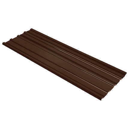 Roof Panel 12 pcs Brown 50.79 x 17.72 in Galvanised steel