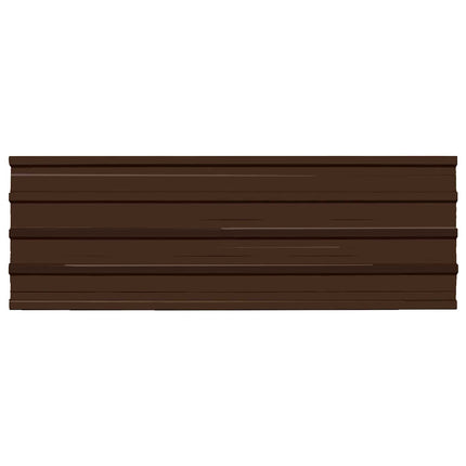 Roof Panel 12 pcs Brown 50.79 x 17.72 in Galvanised steel