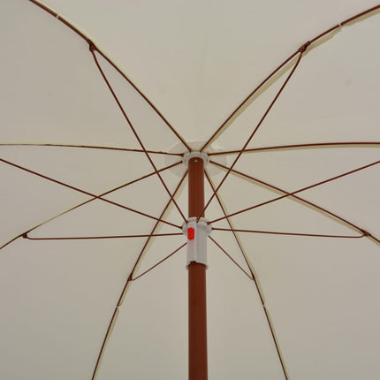Garden Parasol Sand Polyester, Steel Large UV-resistant materials
