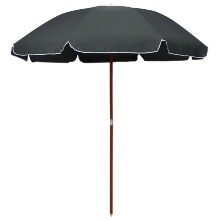 Garden Parasol with Steel Pole 94.5" Anthracite