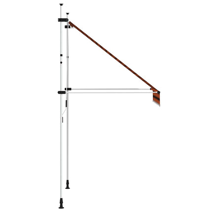 Manual Retractable Awning 59.1" Orange and Brown