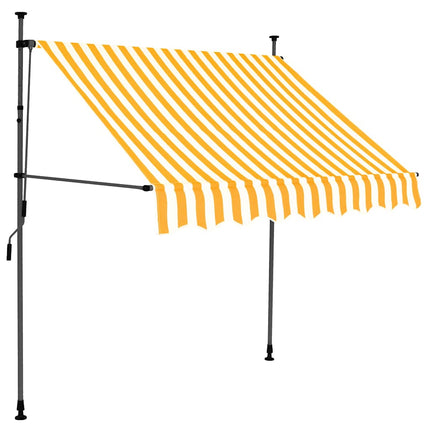Manual Retractable Awning with LED 78.7" White and Orange