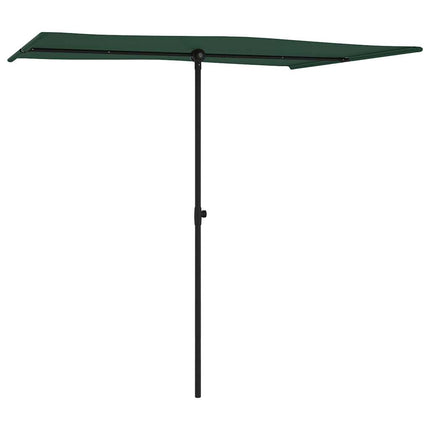 Garden Parasol with Aluminum Pole 6.6'x4.9'Green