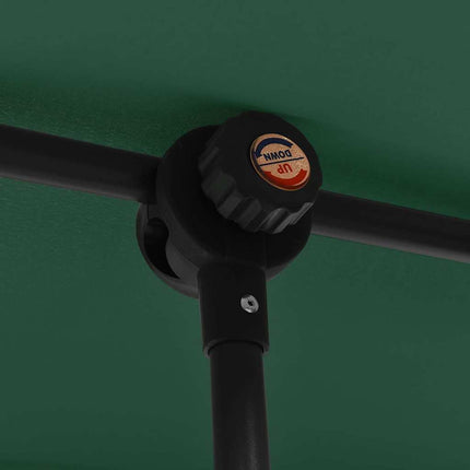 Garden Parasol with Aluminum Pole 6.6'x4.9'Green