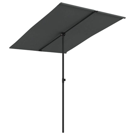 Garden Parasol with Aluminum Pole 6.6'x4.9'Anthracite