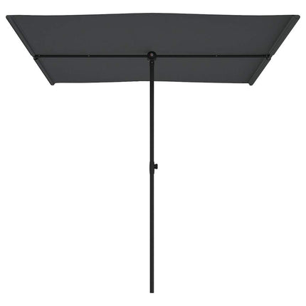 Garden Parasol with Aluminum Pole 6.6'x4.9'Anthracite