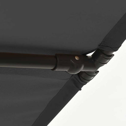 Garden Parasol with Aluminum Pole 6.6'x4.9'Anthracite