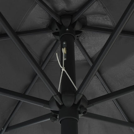 Garden Parasol with Aluminum Pole 106.3"x96.9" Anthracite