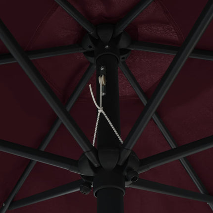 Garden Parasol with Aluminum Pole 106.3"x96.9" Bordeaux Red