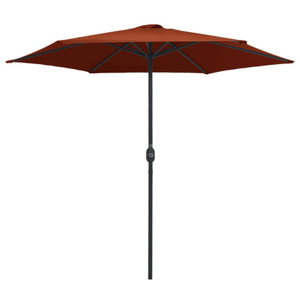 Garden Parasol with Aluminum Pole 106.3"x96.9" Terracotta