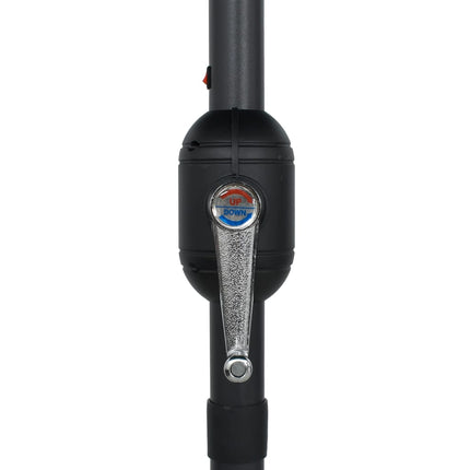 Garden Parasol with LED Lights and Aluminum Pole 106.3" Anthracite