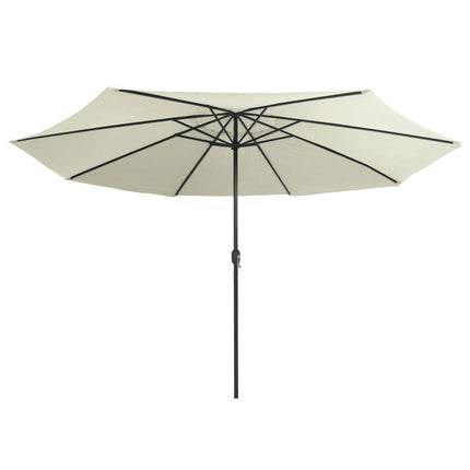 Garden Parasol with Metal Pole 153.5" Sand White