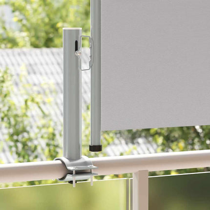 Patio Retractable Side Awning 23.6"x118.1" Gray