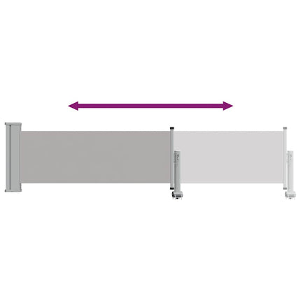 Patio Retractable Side Awning 23.6"x118.1" Gray
