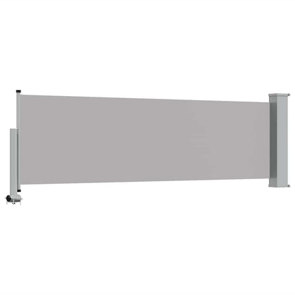 Patio Retractable Side Awning 31.5"x118.1" Gray