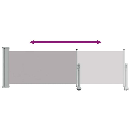 Patio Retractable Side Awning 31.5"x118.1" Gray