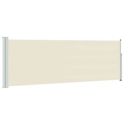 Patio Retractable Side Awning 39.4"x118.1" Cream