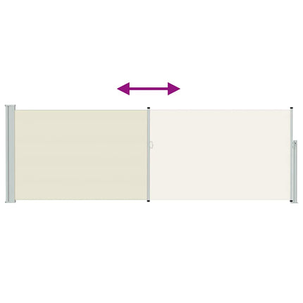 Patio Retractable Side Awning 39.4"x118.1" Cream