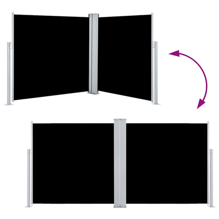 Retractable Side Awning Black 47.2"x236.2