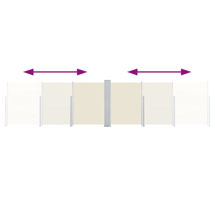 Retractable Side Awning Cream 47.2"x236.2