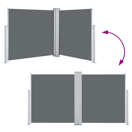 Retractable Side Awning Anthracite 47.2"x236.2