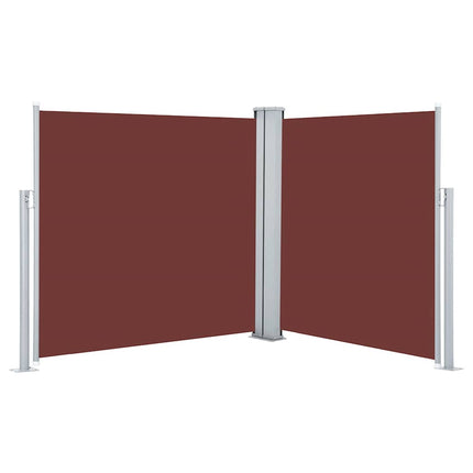 Retractable Side Awning Brown 47.2"x236.2