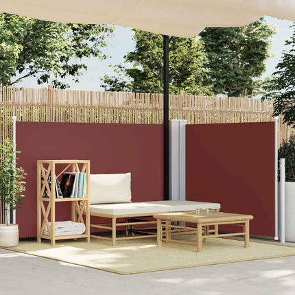 Retractable Side Awning Brown 47.2"x236.2