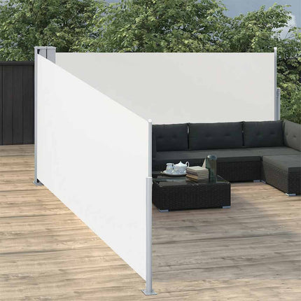 Retractable Side Awning Cream 39.4"x393.7