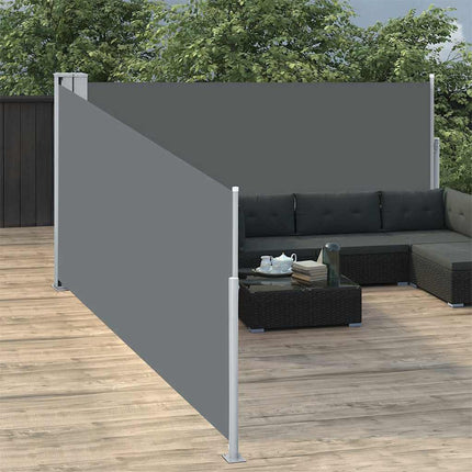 Retractable Side Awning Anthracite 39.4"x393.7