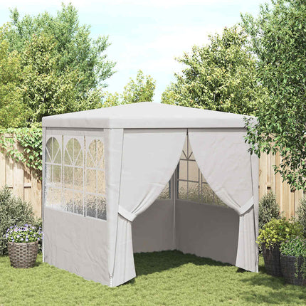 Professional Party Tent with Side Walls 8.2'x8.2'White 0.3 oz/ft²