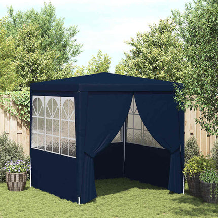 Professional Party Tent with Side Walls 8.2'x8.2'Blue 0.3 oz/ft²